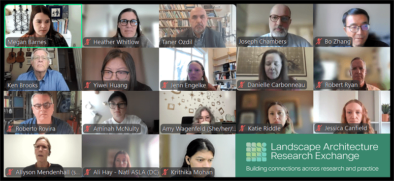 A grid of 18 heads on a Zoom meeting